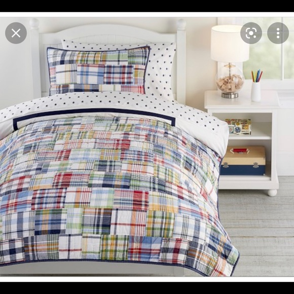 Pottery Barn Kids Other - NWT Pottery Barn Kids Madras quilt, size full/queen